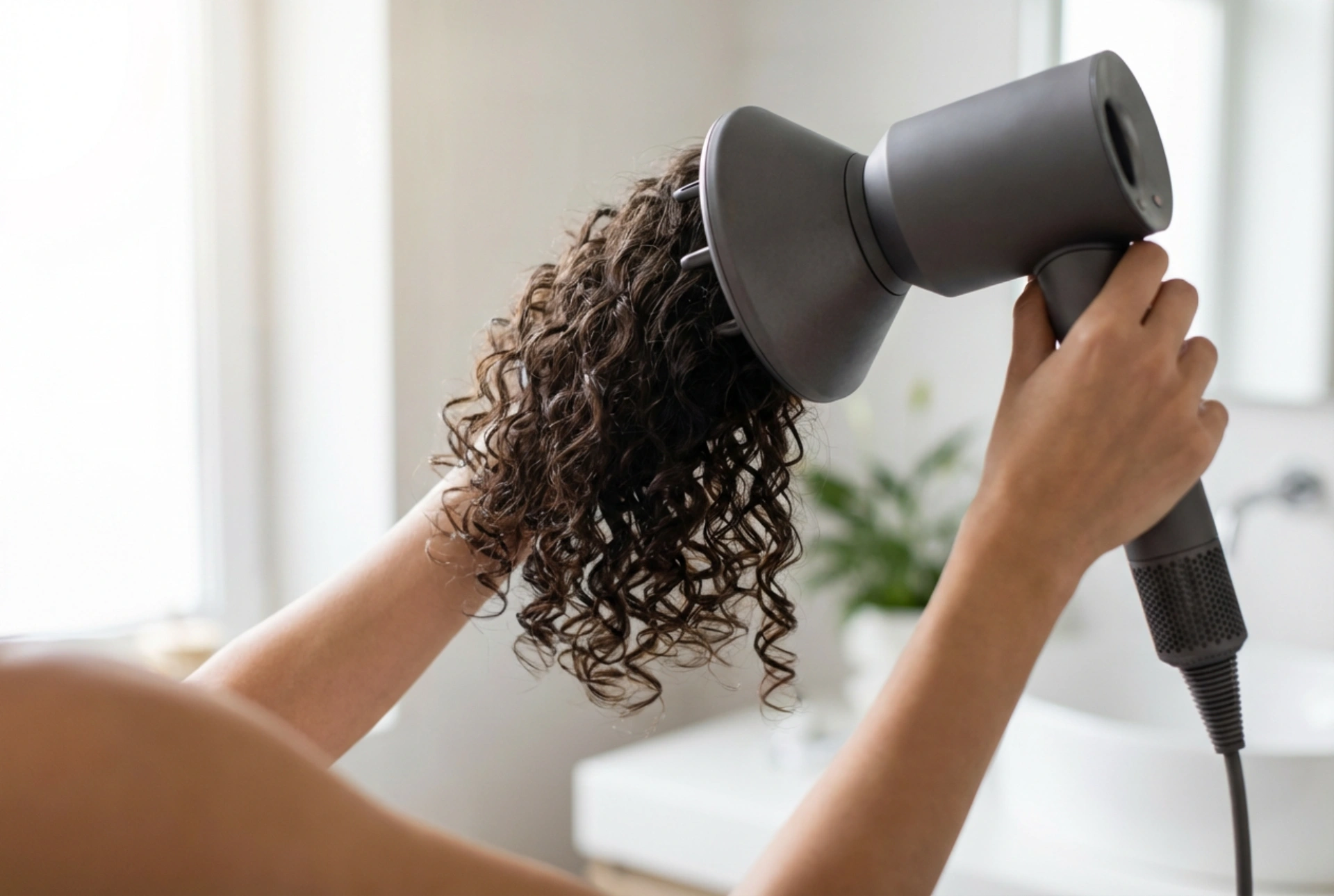 Hair dryers for curly hair: settings, the diffuser, and curl protection