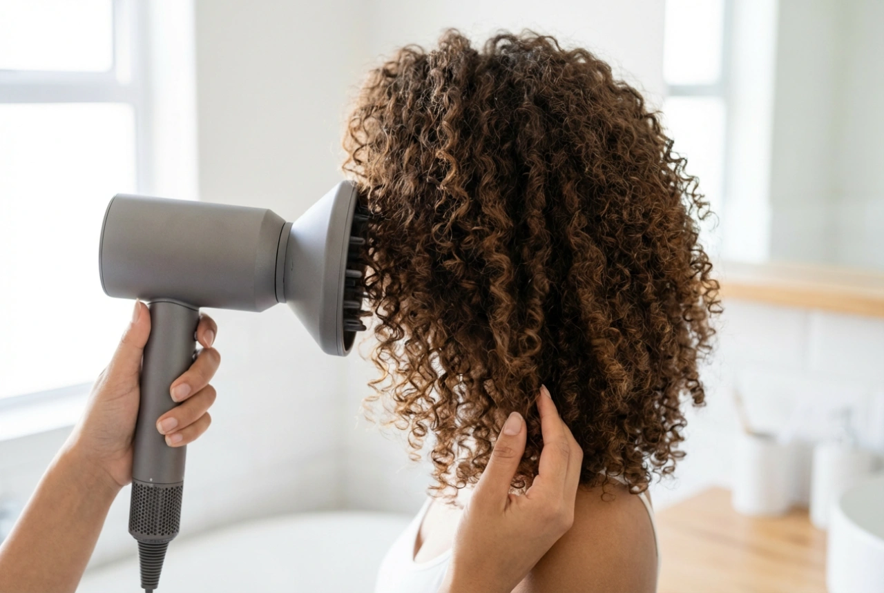 Hairdryer with Diffuser and Ionic Function: How to Dry Natural Waves and Curls