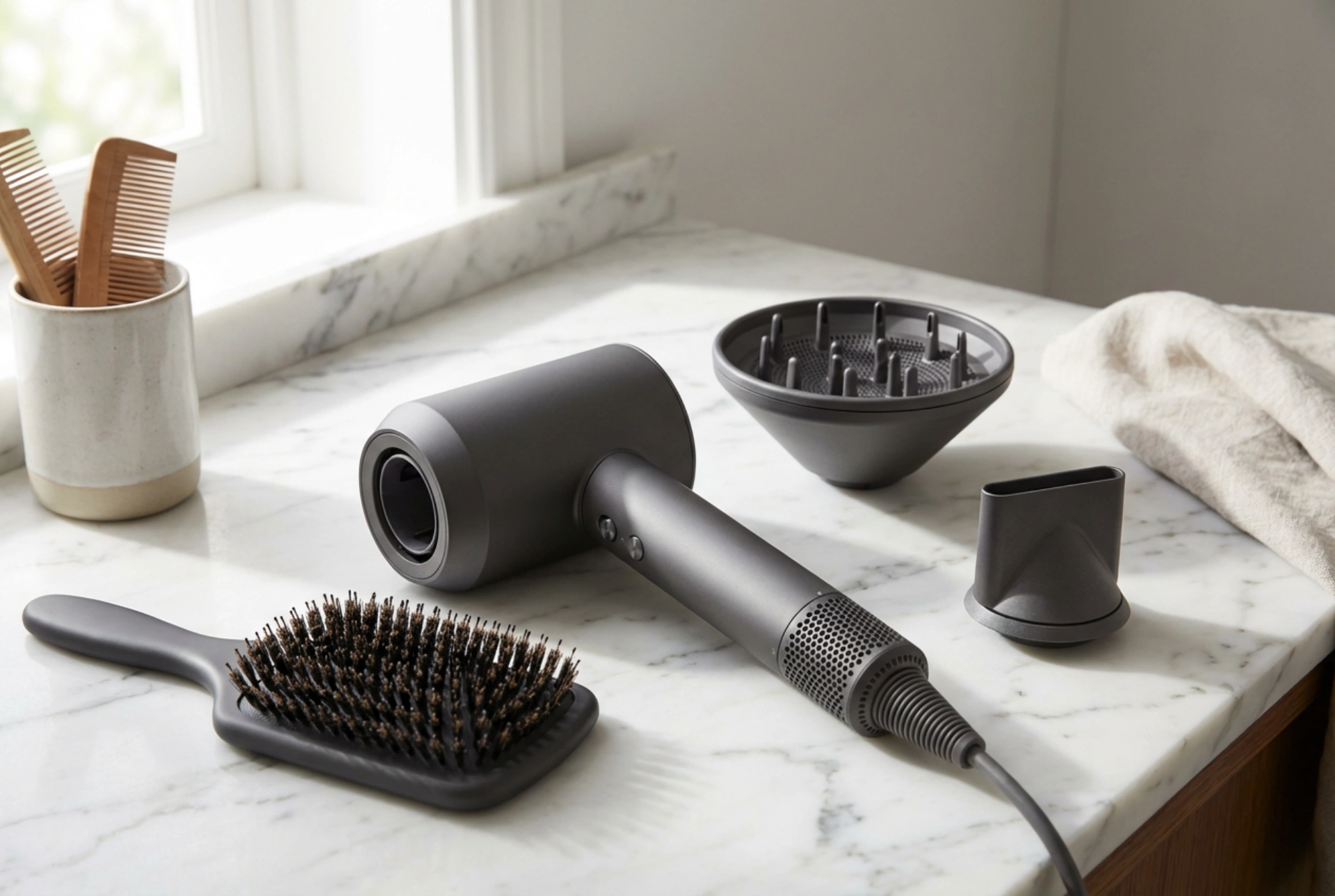 Hair Dryer Attachments: How to Use a Diffuser, Concentrator, and Styling Brushes
