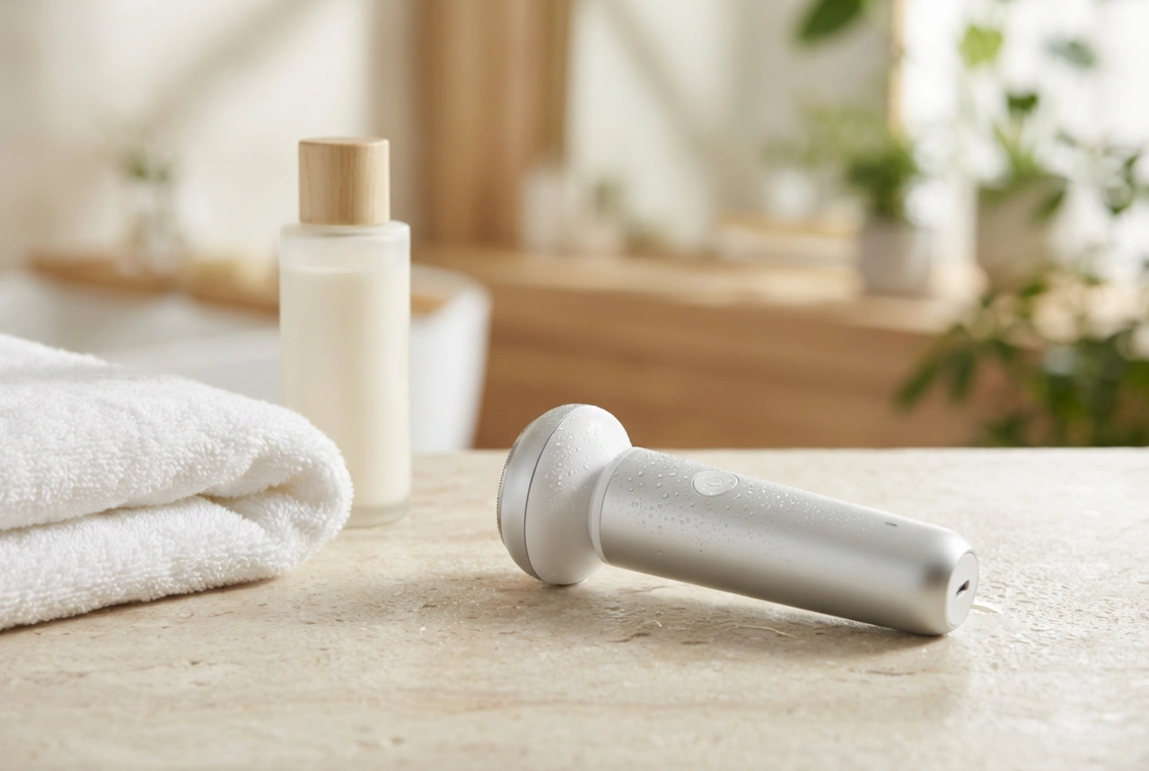 Ladies' electric shaver: wet and dry shaving guide and device maintenance