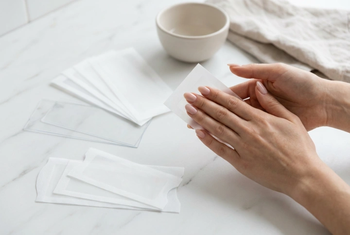 Wax strips: choosing the size, warming and peeling technique