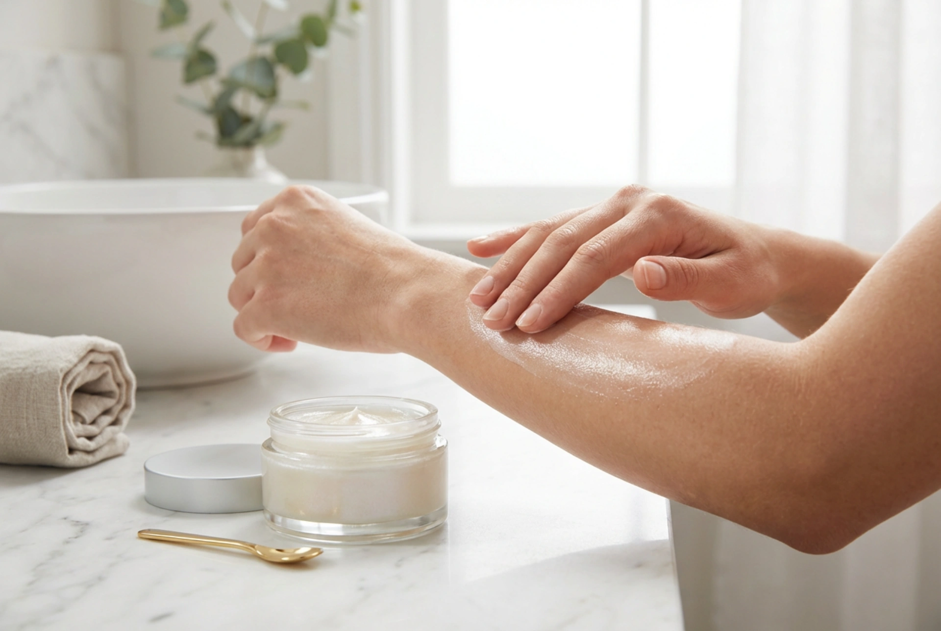 Shimmering Body Balm Without Streaks: Application and Effects