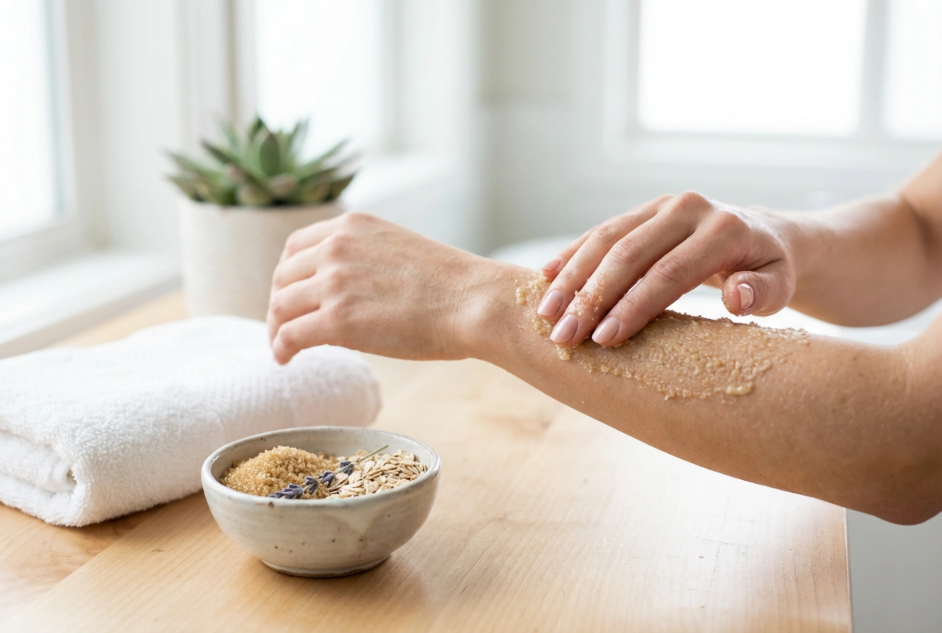 Gentle hand peel at home: skin preparation and massage