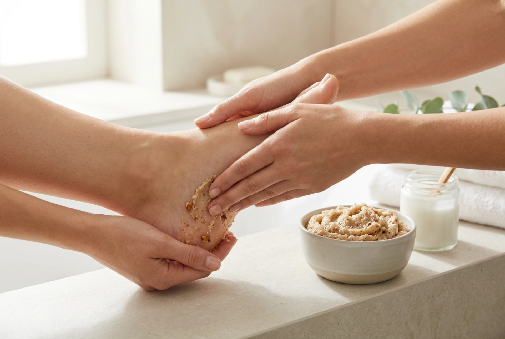 Heel scrubs: effective ingredients, massage techniques, and frequency of use