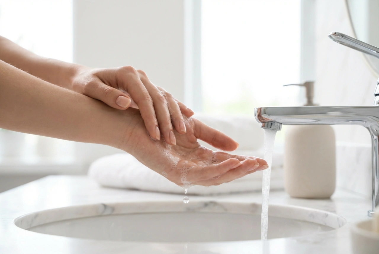 Natural Liquid Soap: Composition, pH, and Hand Washing Technique