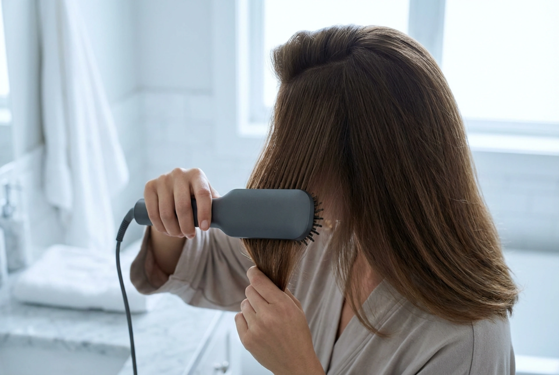 The Hot Air Styling Brush: How to Achieve Root Lift and Smoothness with a Cool Shot