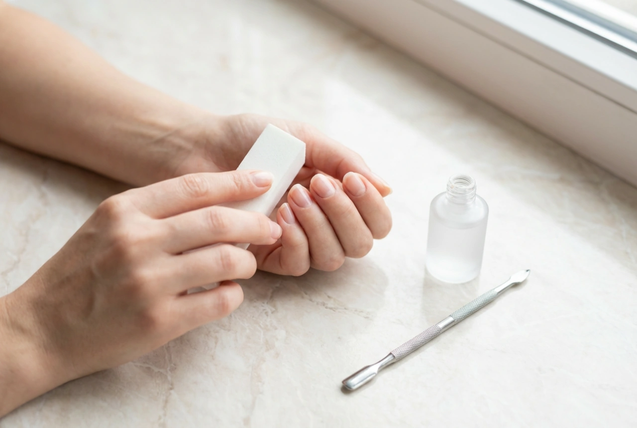 Hybrid Manicure from Scratch: Nail Plate Preparation and Application