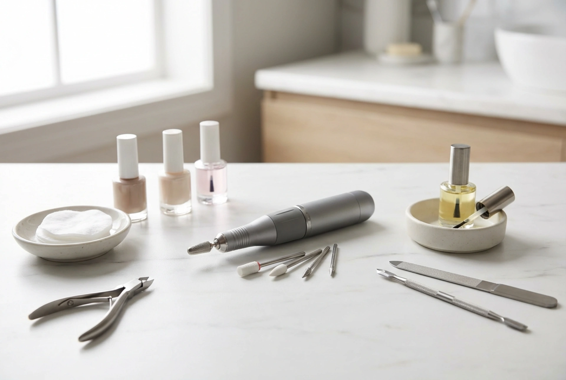 Home Nail Kit with an E-File: Accessories and Safe Usage