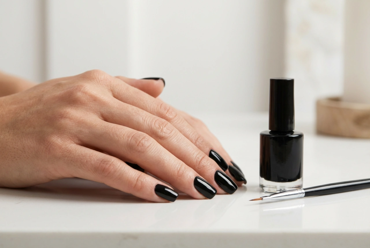Black Gel Nails: Application Without Flooding Cuticles, Preparation and Technique