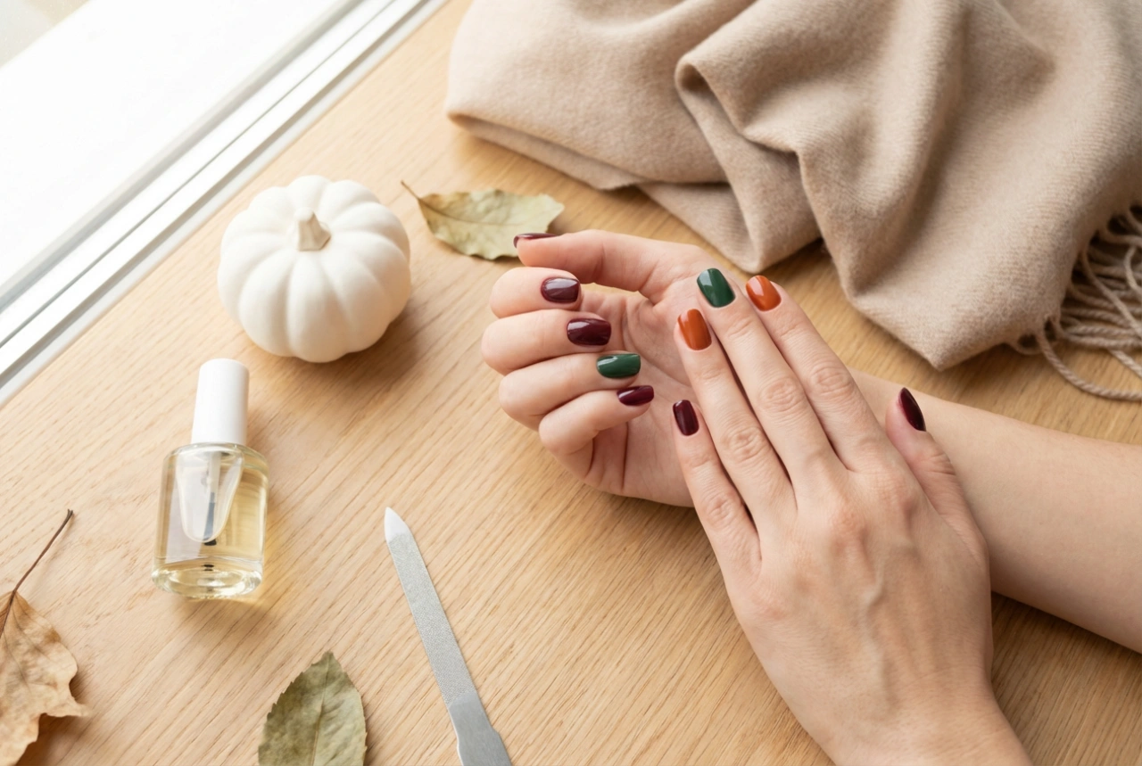 Autumn Gel Manicure: Nail Plate Preparation, Shade Selection, and Finishing Touches