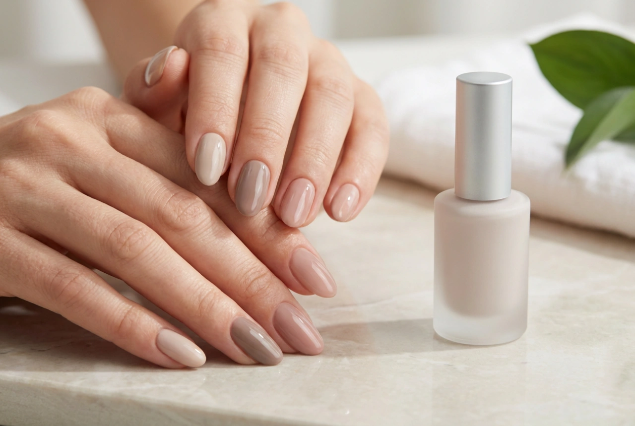Natural Hybrid Manicures: Nude Shades, Thin Layers, and a Luminous Finish