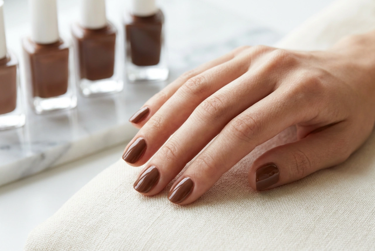 Brown Nail Varnish: Choosing the Right Shade and Painting Without Flooding the Cuticles