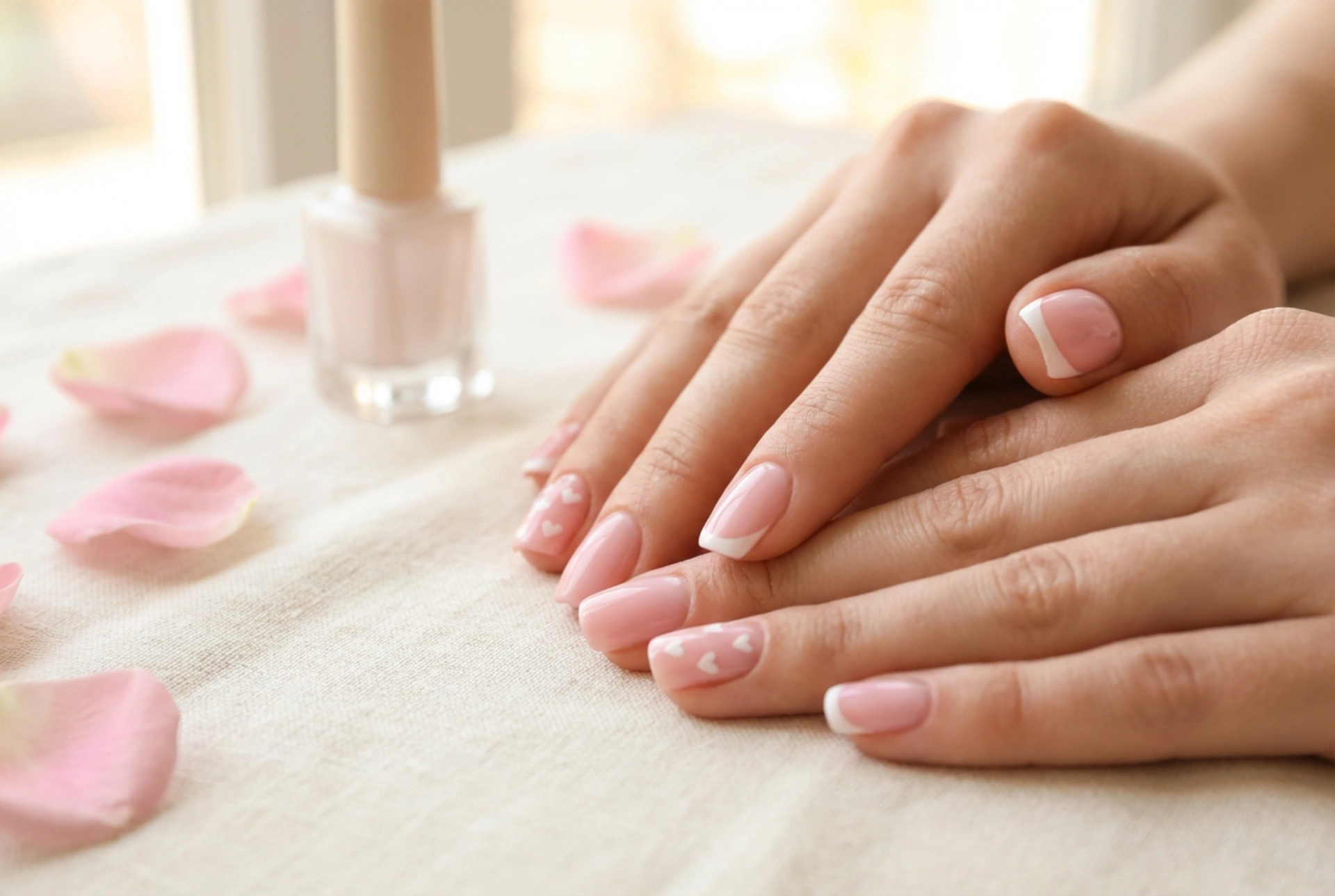 Valentine's Day Manicure at Home: Hearts, French Tips, and Simple Designs