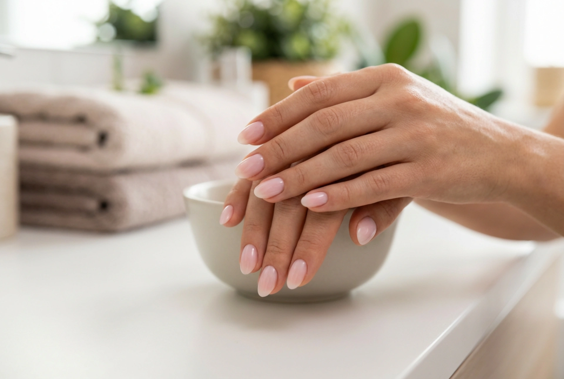 Delicate Hybrid Nails: Semi-Transparent Colours and Thin Layers