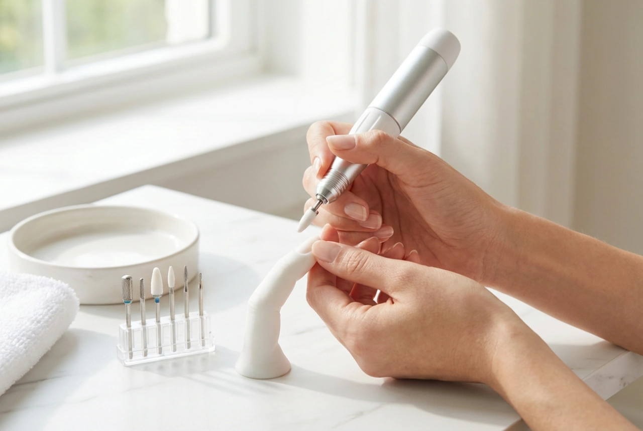 Starter kit: nail drill with bits and first practice exercises