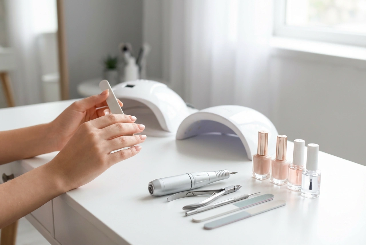Nail Drill and Lamp: Setting Up an Ergonomic Home Manicure Station