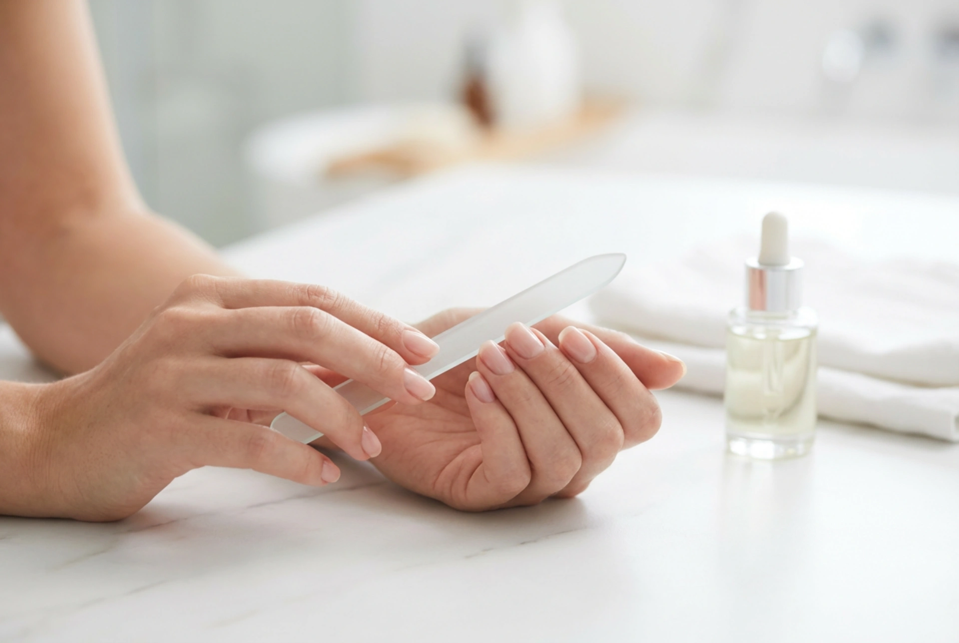 The Glass Nail File in Manicure: Filing Technique and Care