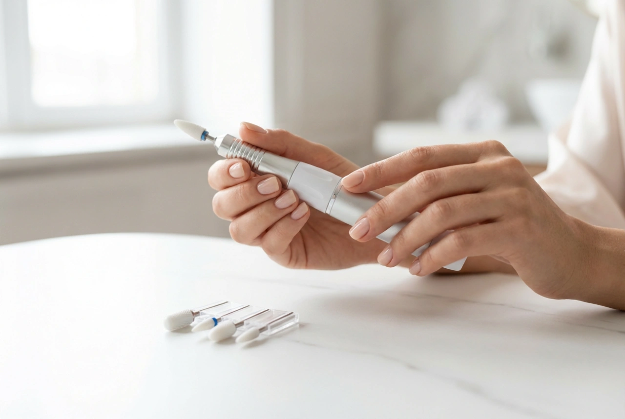 Removing gel polish with a nail drill at home: choosing bits and ensuring safety