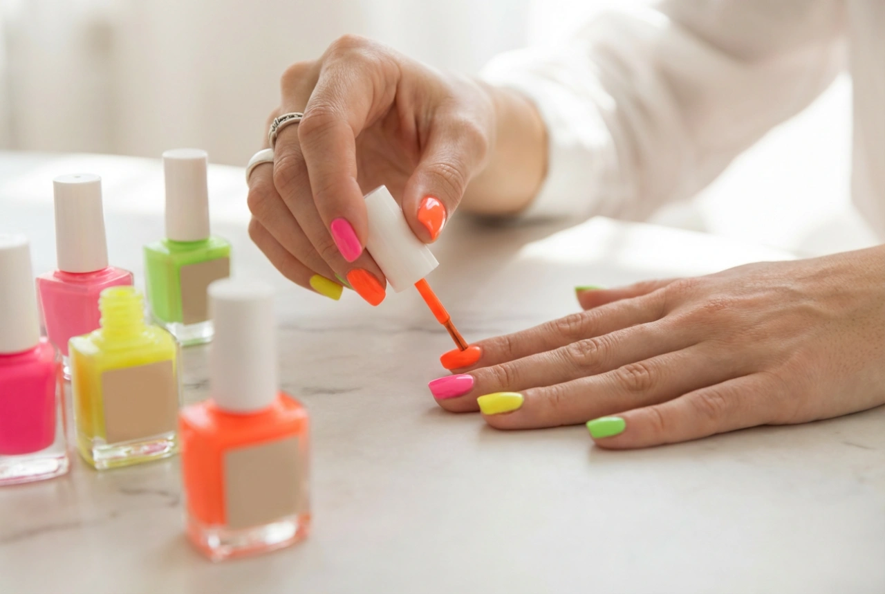 Neon Nail Colour Step by Step: Choosing a Shade and Application