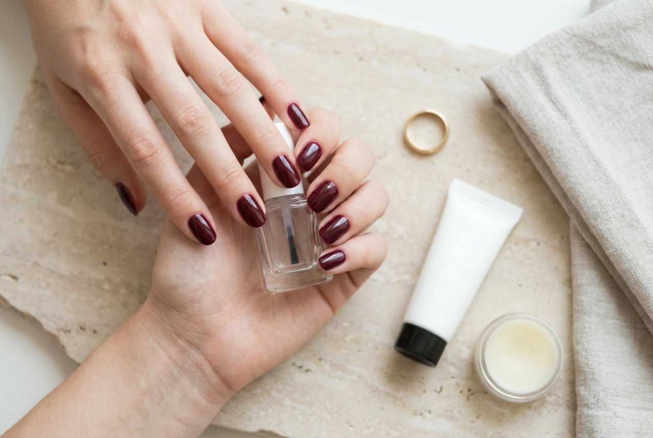 Elegant Burgundy Nails: Selecting the Shade, Painting, and Care