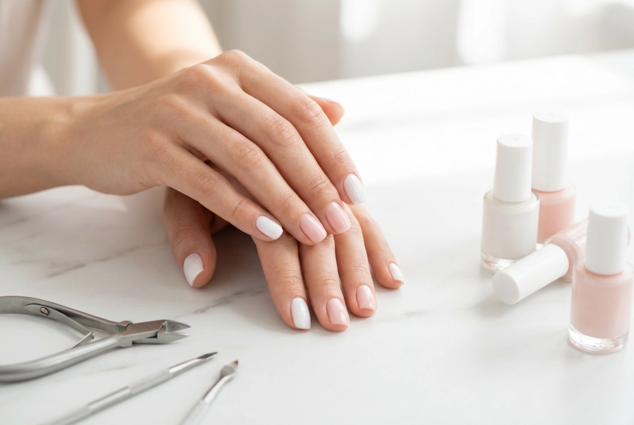 White and Pink Nails: A Delicate Manicure in a Few Easy Steps
