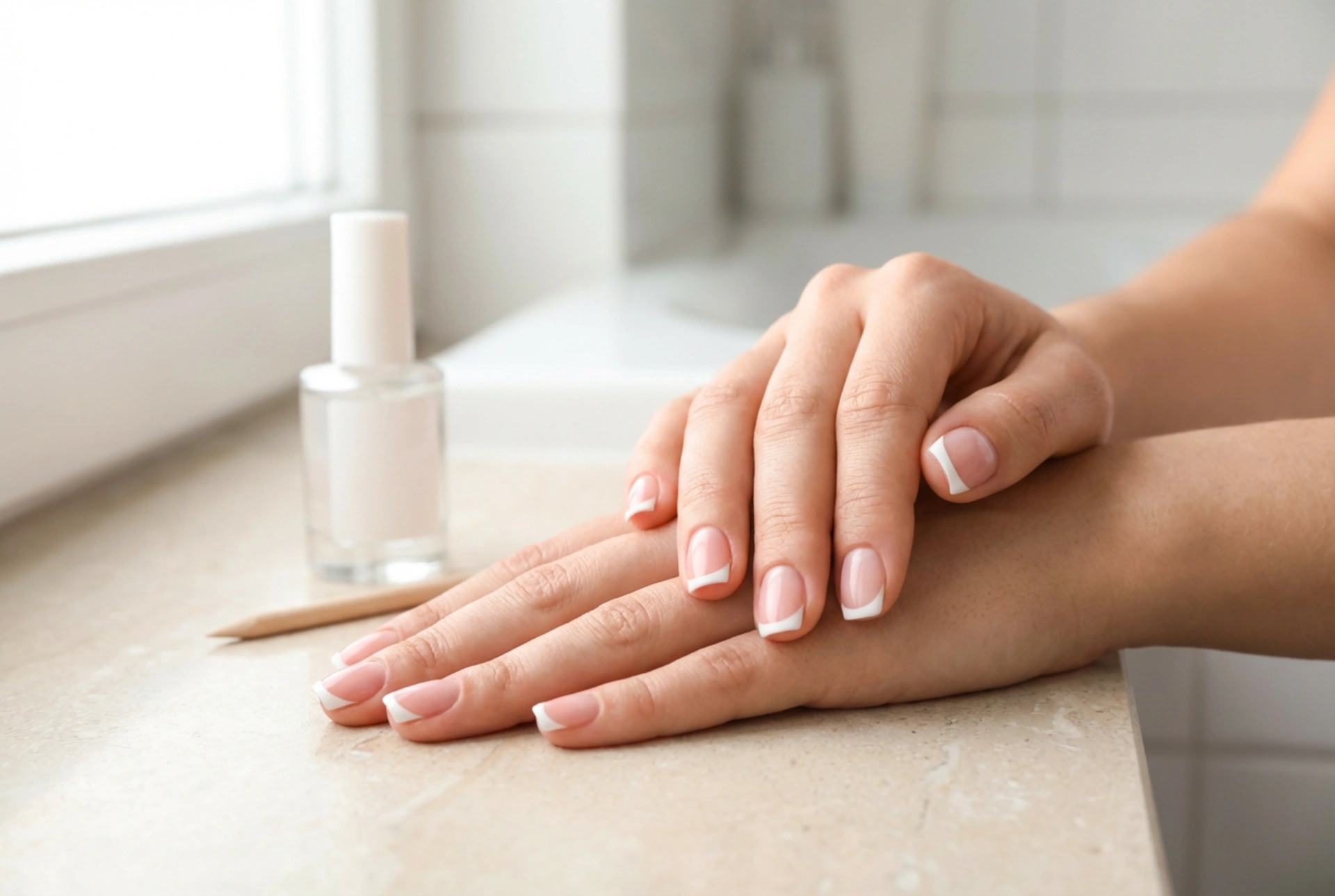 White Nail Tips: Classic French Manicure at Home