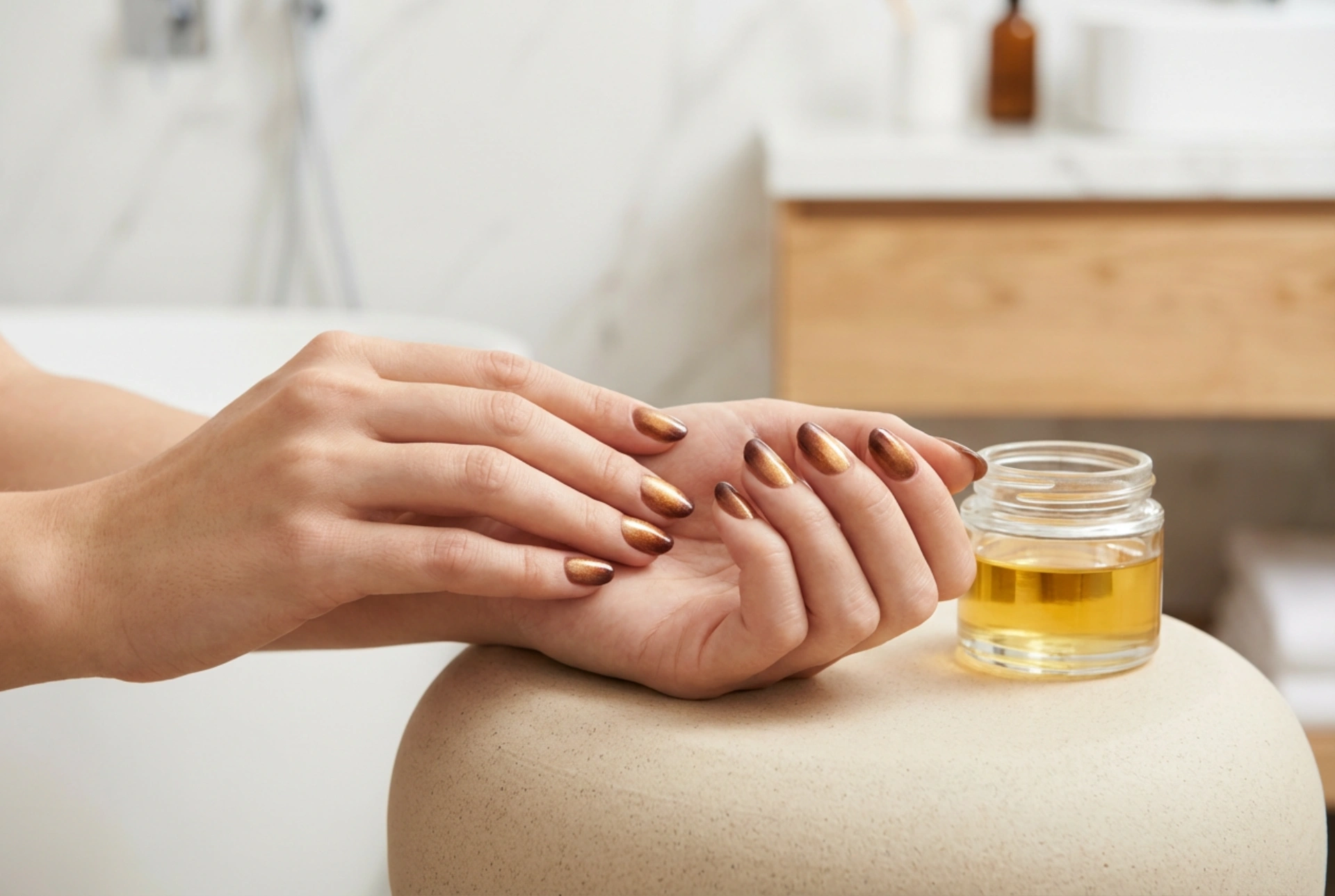 Brown and Gold Nails: A Warm Colour Combination Step-by-Step