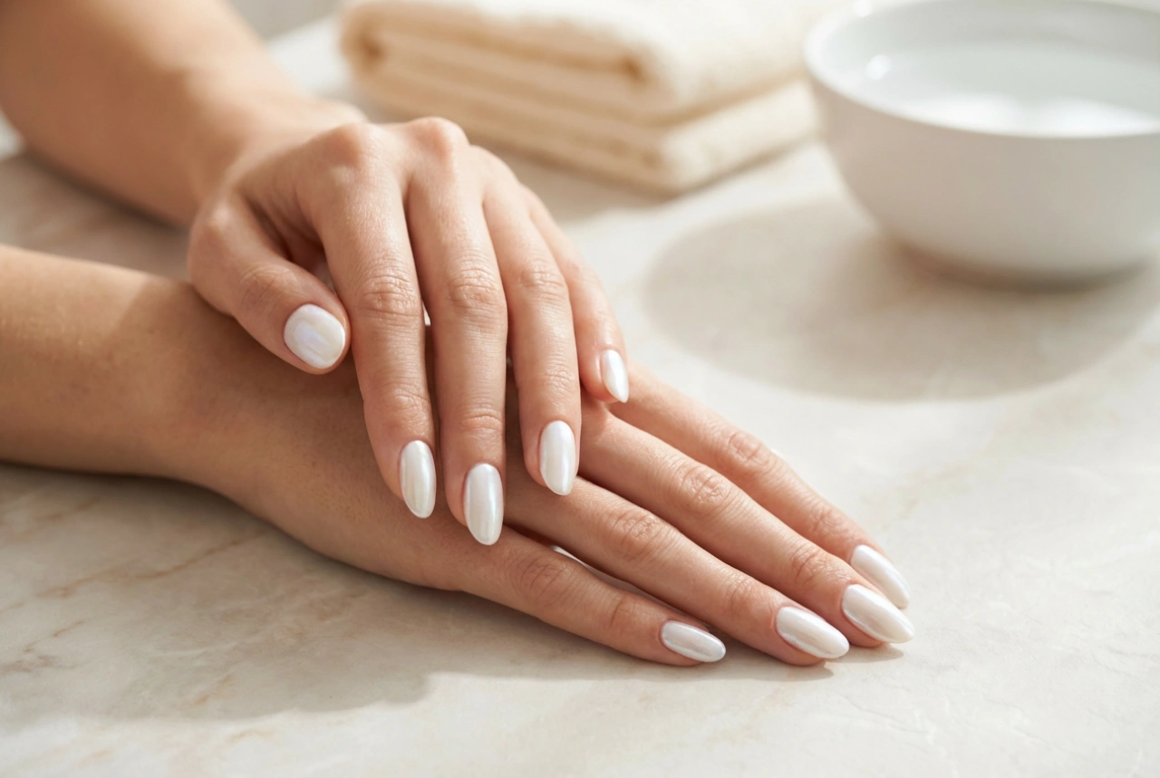 White Pearlescent Nails: How to Achieve the Seashell and Mirror Effect