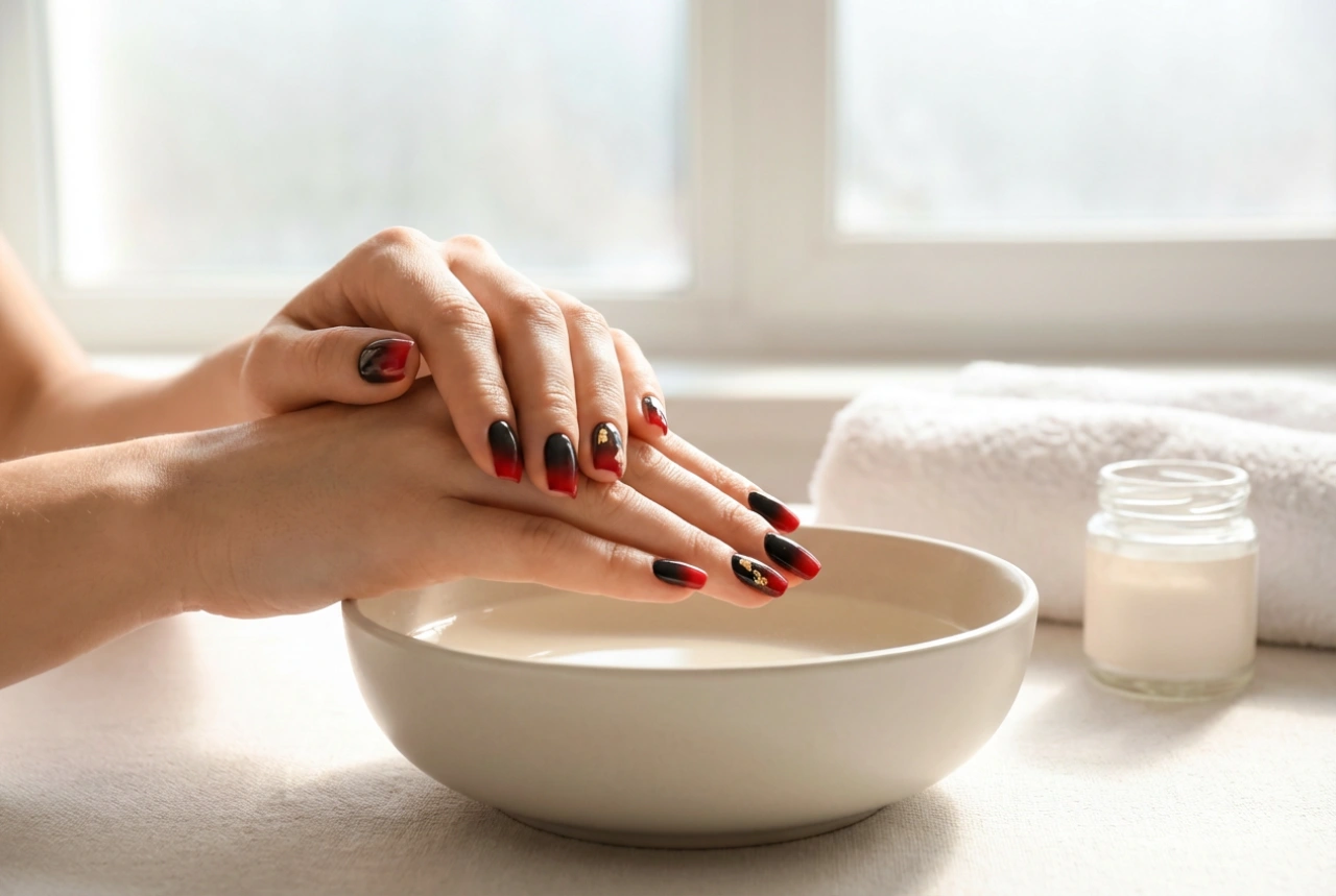 Black and Red Nails: An Elegant Duo, Gradient, and Decorations