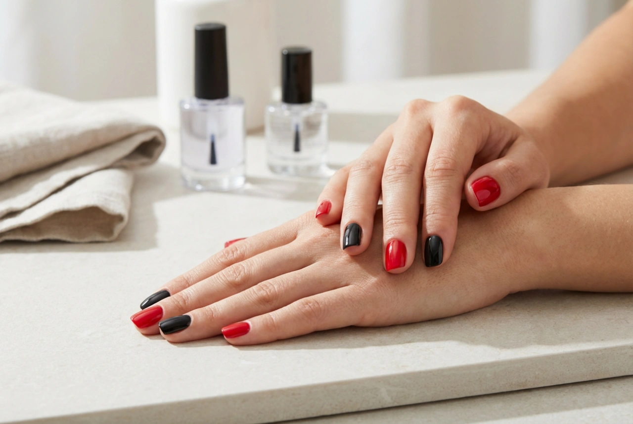 Red and Black Nails: How to Combine Colours Without Them Blending