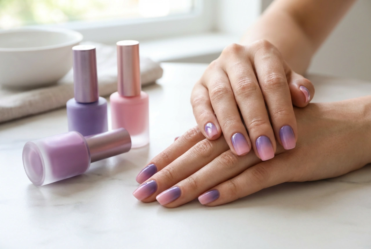 Purple and Pink Nails: How to Achieve a Smooth Ombre and Cohesive Accents