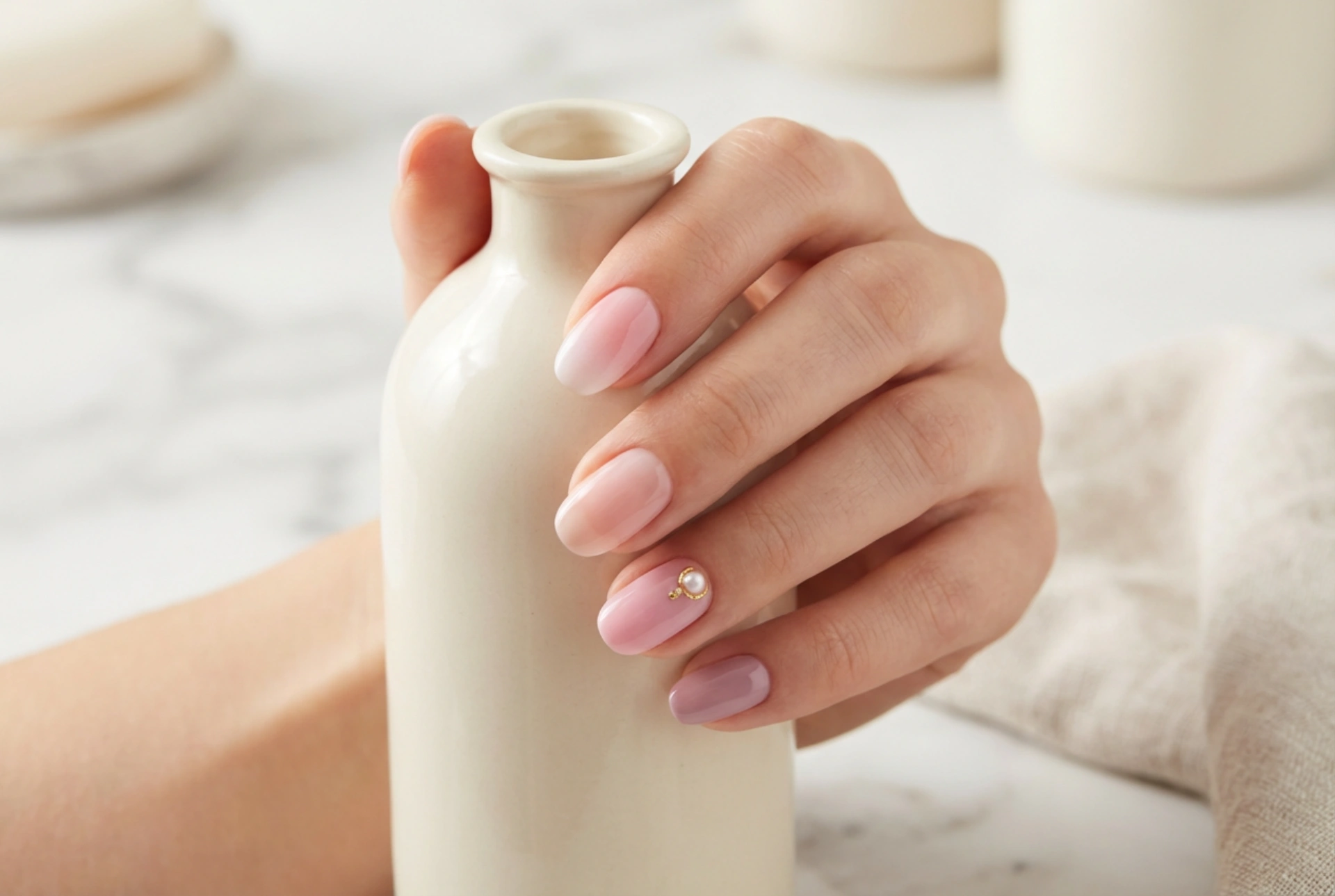 Pink Hybrid Nails: Shades, Baby Boomer and Subtle Accents