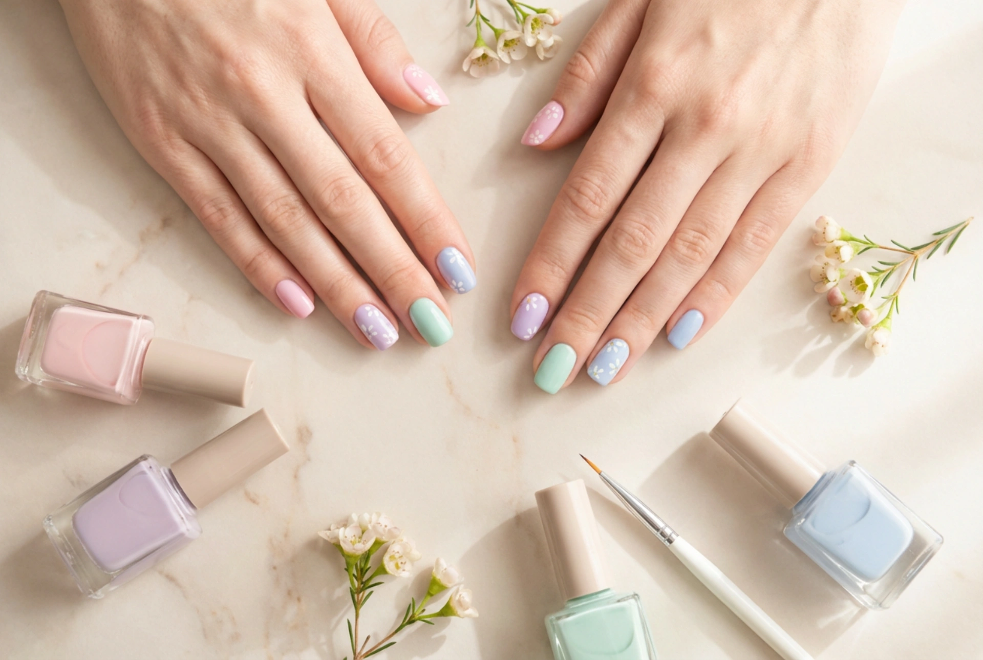 Spring Hybrid Nails: Colour Palette, Designs, and Quick Techniques