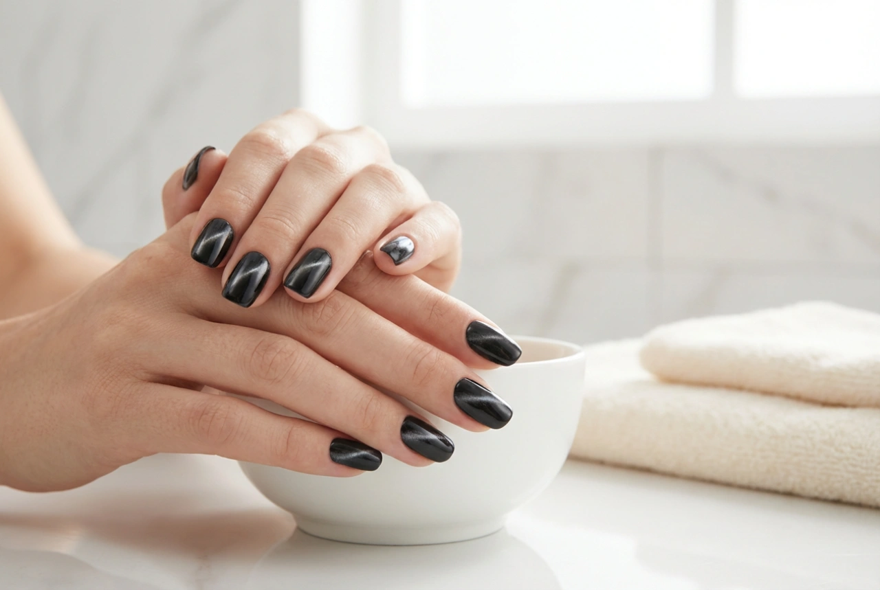 Black Cat Eye Nails: How to Position the Magnetic Line and Secure the Effect