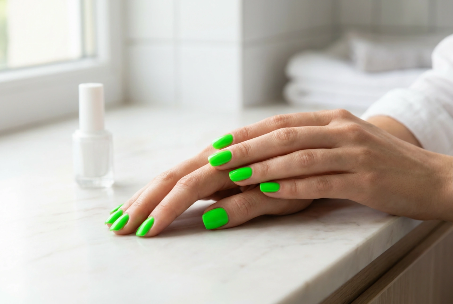 Neon Green Nails: How to Achieve an Even, Streak-Free Colour