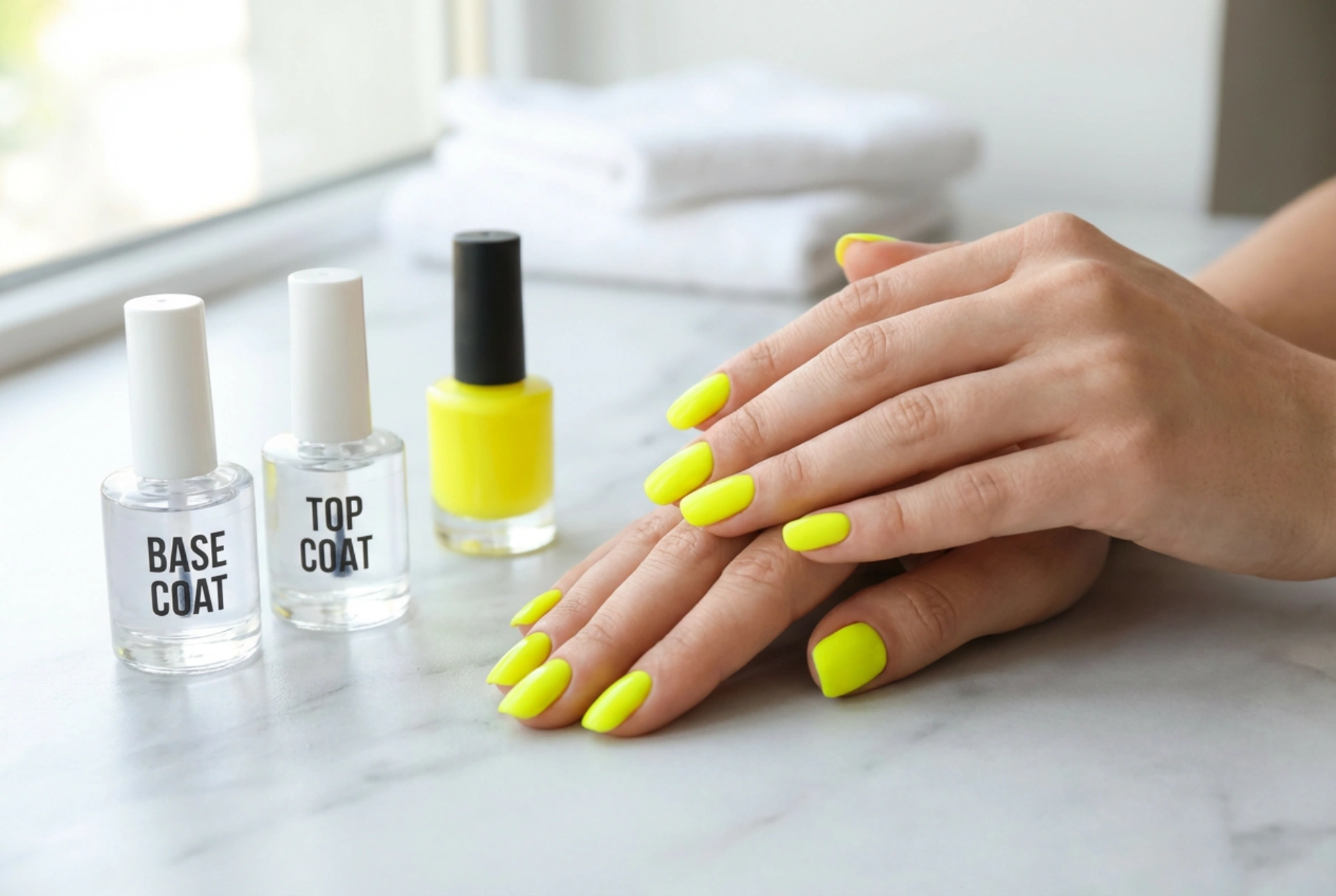 Neon Yellow Nails: Tips for Coverage, the Right Base, and Top Coat