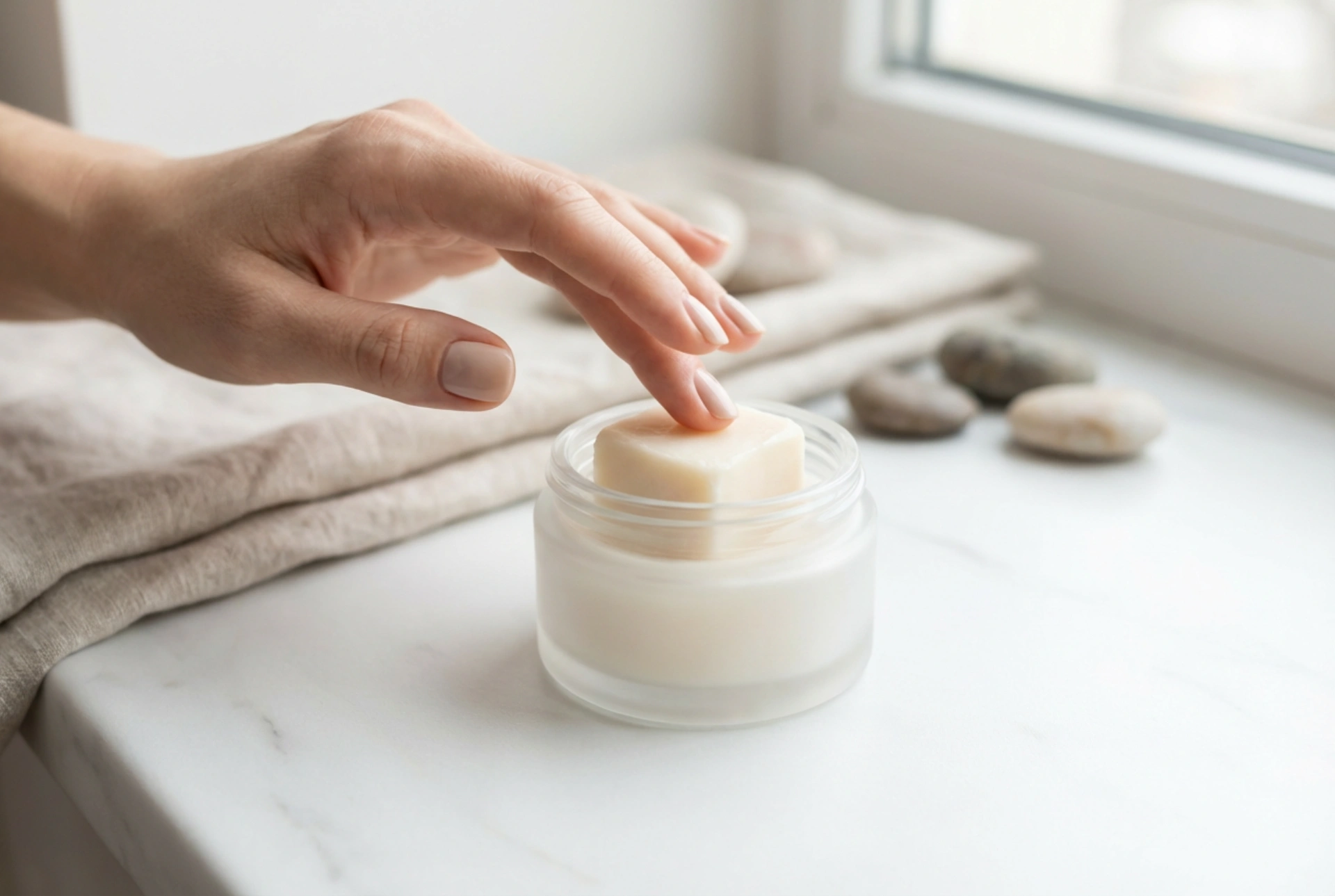 Solid body balm: how to warm and apply it without making a mess