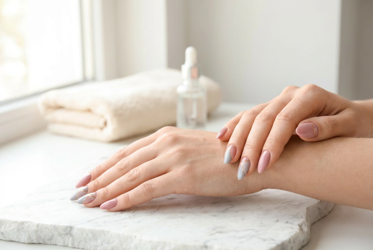 Pink and Grey Nails: Subtle Contrasts Step-by-Step
