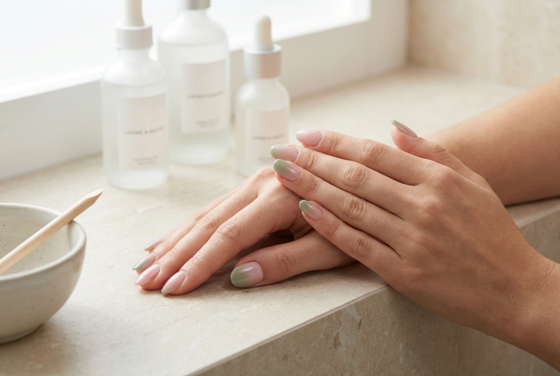 Pink and Green Nails: Contrasting Combinations and Application Techniques