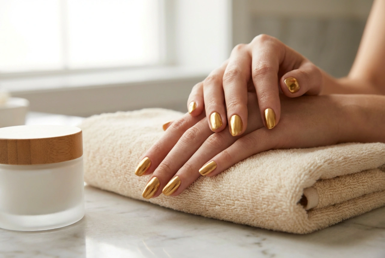 Festive Gold Nails: How to Achieve an Even Shine and Long-Lasting Wear