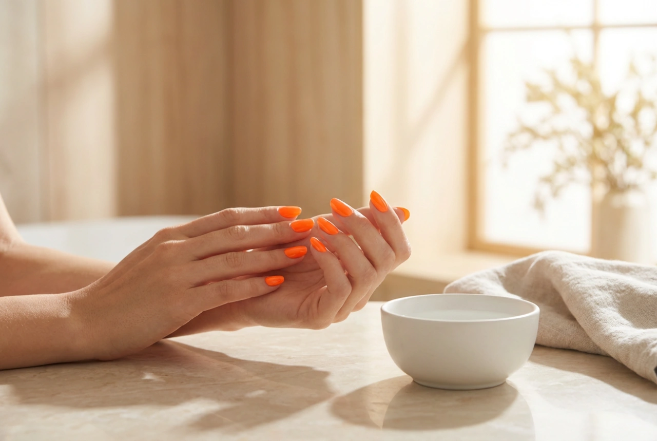 Neon Orange Nails: Achieving Intense Colour Without Streaks