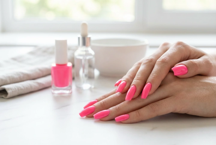 Neon Pink Nails: Preparation, Application, and Protection