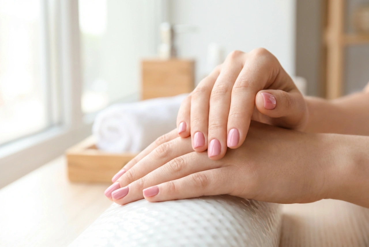 Pink Short Nails: Optical Lengthening and a Flawless Contour