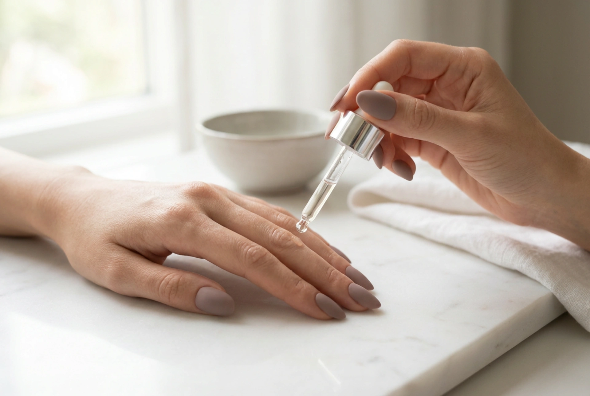 Matte Hybrid Nails Step-by-Step: Matte Top Coat, Curing, and Care