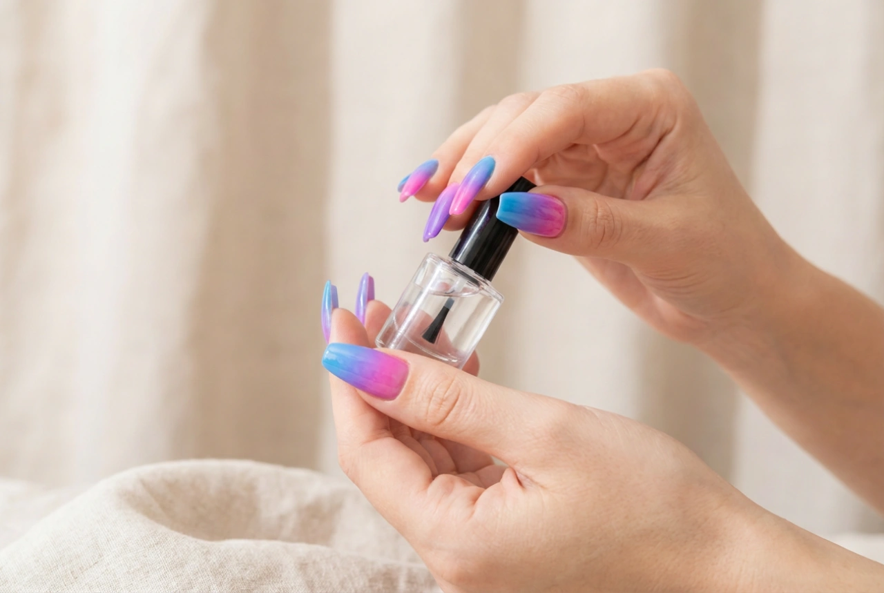 Colourful Ombre Nails Without Streaks: How to Blend Colours and Secure the Effect
