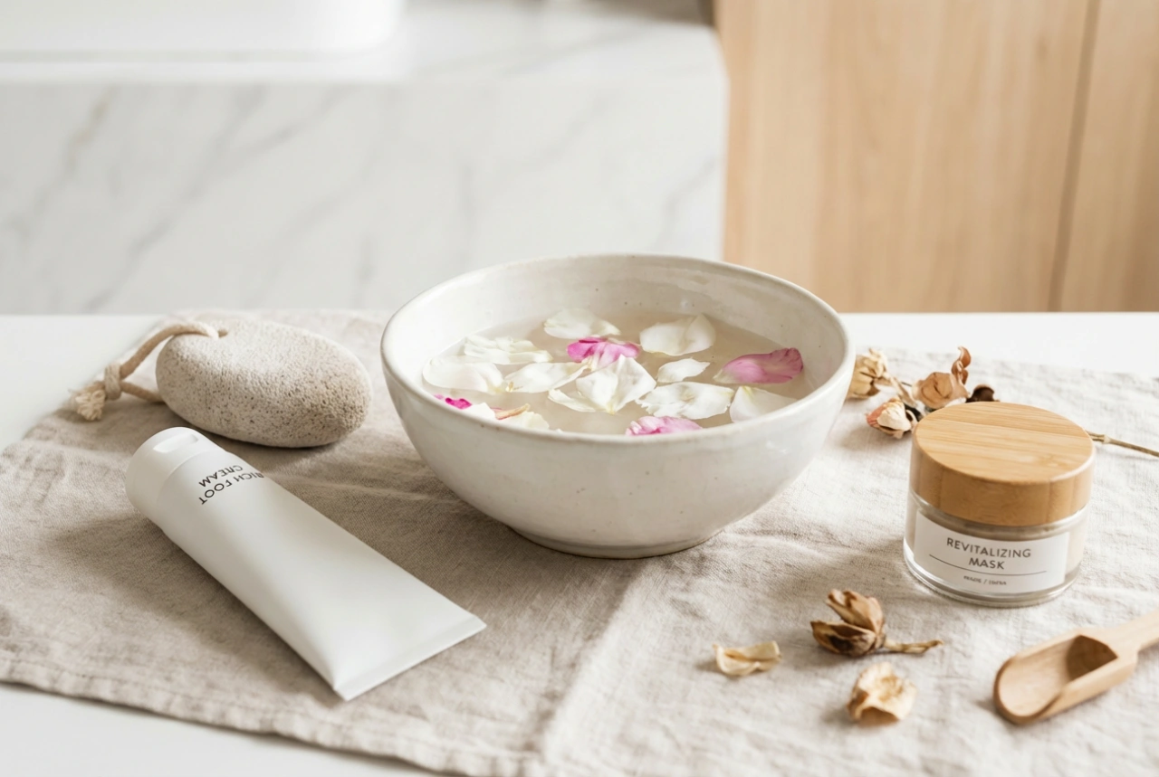 At-Home Foot Care: Baths, Exfoliation, Cream, and Masks