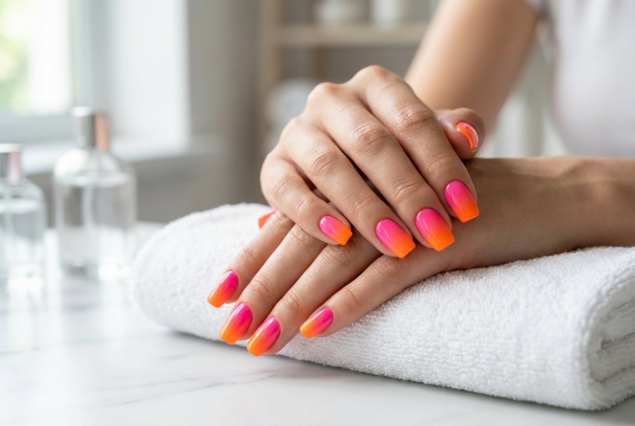 Neon Ombre Nails: Combining Bright Colours and Perfect Shading