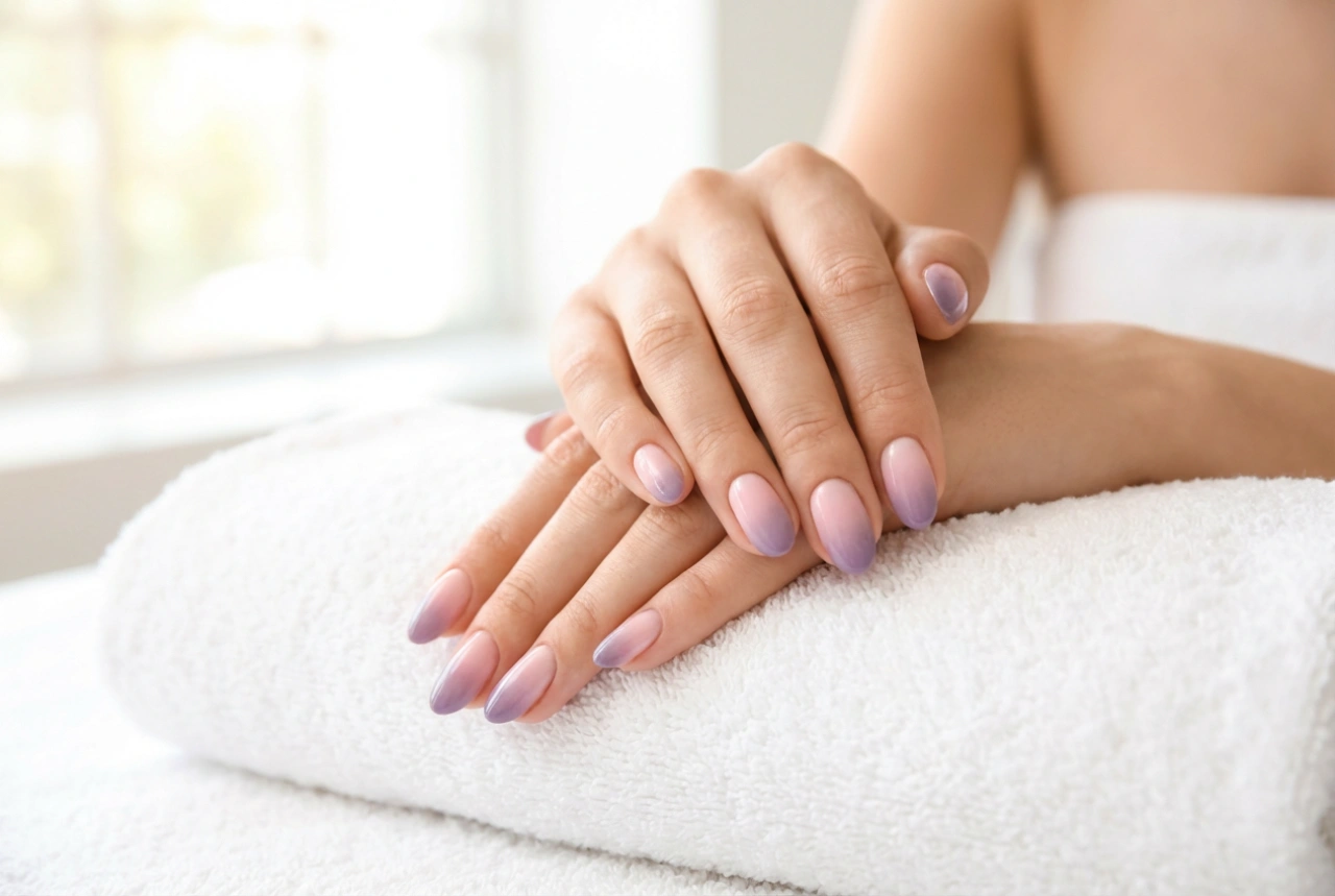 Pink and Purple Ombre Nails: Blending Colours for Smooth Transitions