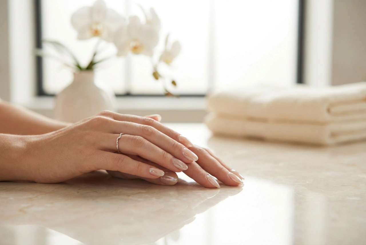 The Glass Effect on Hands: Shiny Nails Without Streaks or Scratches