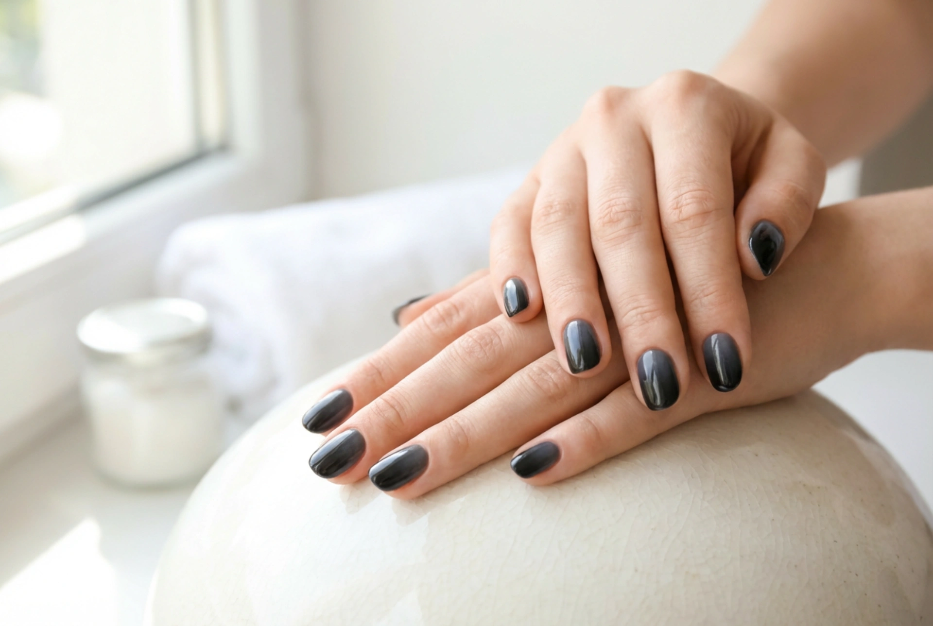 Black Ombre Nails: A Deep Gradient from Graphite to Black